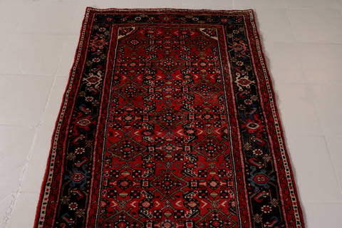 Hossein Abad Red Runner Hand Knotted 32 X 1210 Area Rug 99-111314 Image 7