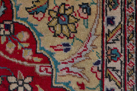 Tabriz Red Hand Knotted 411 X 79  Area Rug 99-111331 Image 12