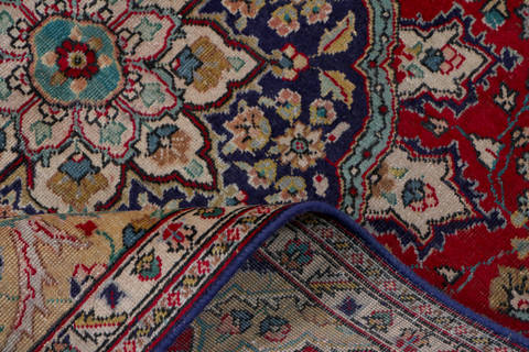 Tabriz Red Hand Knotted 411 X 79  Area Rug 99-111331 Image 13