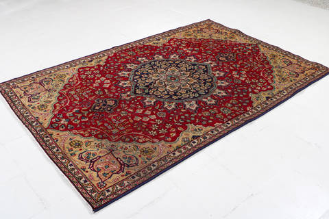 Tabriz Red Hand Knotted 411 X 79  Area Rug 99-111331 Image 3
