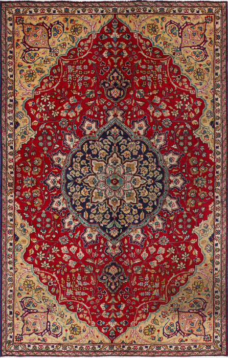 Tabriz Red Hand Knotted 411 X 79  Area Rug 99-111331 Image 0