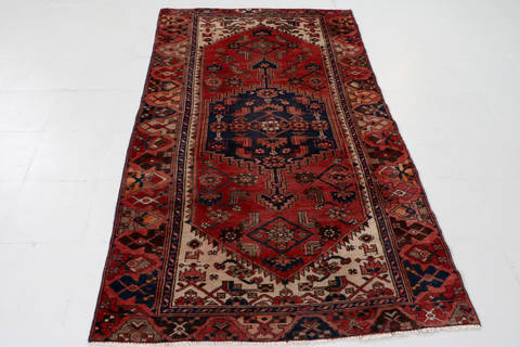 Zanjan Red Hand Knotted 311 X 71 Area Rug 99-111336 Image 1