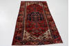 Zanjan Red Hand Knotted 311 X 71  Area Rug 99-111336 Thumb 1