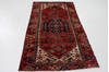 Zanjan Red Hand Knotted 311 X 71 Area Rug 99-111336 Thumb 1