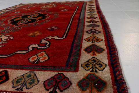 Shiraz Red Hand Knotted 41 X 60  Area Rug 99-111342 Image 10