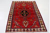 Shiraz Red Hand Knotted 41 X 60  Area Rug 99-111342 Thumb 1