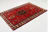 Shiraz Red Hand Knotted 41 X 60  Area Rug 99-111342 Thumb 3