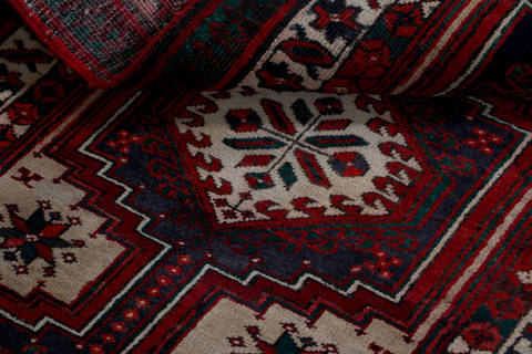 Sarab Red Runner Hand Knotted 34 X 77 Area Rug 99-111345 Image 14