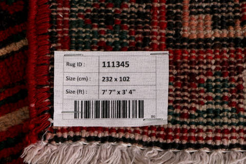 Sarab Red Runner Hand Knotted 34 X 77 Area Rug 99-111345 Image 17