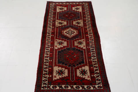 Sarab Red Runner Hand Knotted 34 X 77 Area Rug 99-111345 Image 1
