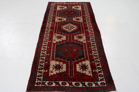 Sarab Red Runner Hand Knotted 34 X 77 Area Rug 99-111345 Image 2