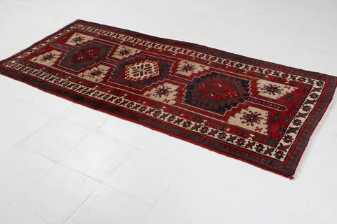 Sarab Red Runner Hand Knotted 34 X 77 Area Rug 99-111345 Image 3