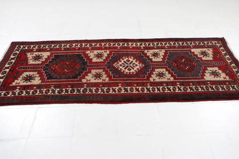 Sarab Red Runner Hand Knotted 34 X 77 Area Rug 99-111345 Image 5