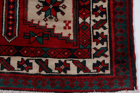 Sarab Red Runner Hand Knotted 34 X 77 Area Rug 99-111345 Image 8