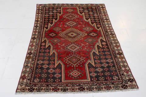 Mazlaghan Red Hand Knotted 36 X 61 Area Rug 99-111354 Image 1