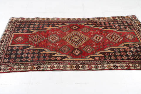Mazlaghan Red Hand Knotted 36 X 61 Area Rug 99-111354 Image 4