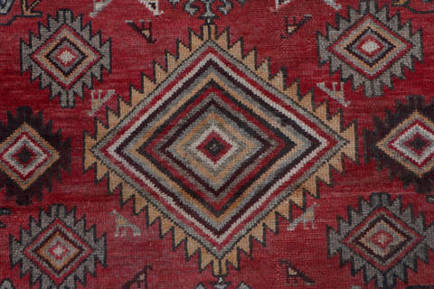 Mazlaghan Red Hand Knotted 36 X 61 Area Rug 99-111354 Image 5