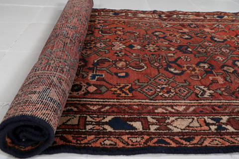 Hamedan Red Runner Hand Knotted 33 X 98 Area Rug 99-111356 Image 11