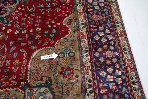 Tabriz Red Hand Knotted 98 X 131  Area Rug 99-111365 Image 10