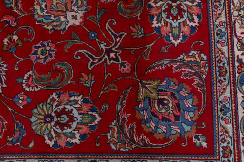 Tabriz Red Square Hand Knotted 100 X 100  Area Rug 99-111366 Image 11