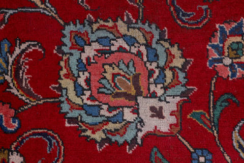 Tabriz Red Square Hand Knotted 100 X 100  Area Rug 99-111366 Image 12