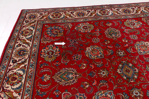 Tabriz Red Square Hand Knotted 100 X 100  Area Rug 99-111366 Image 13