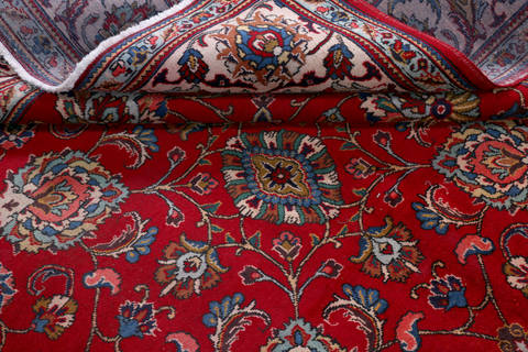 Tabriz Red Square Hand Knotted 100 X 100  Area Rug 99-111366 Image 16