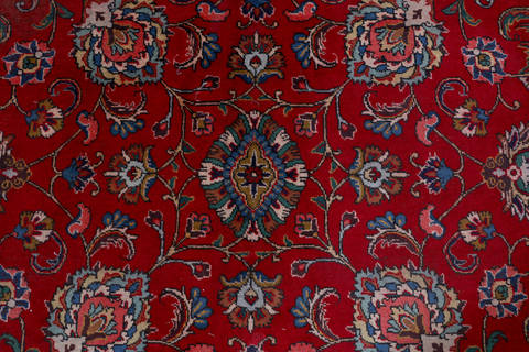 Tabriz Red Square Hand Knotted 100 X 100  Area Rug 99-111366 Image 5