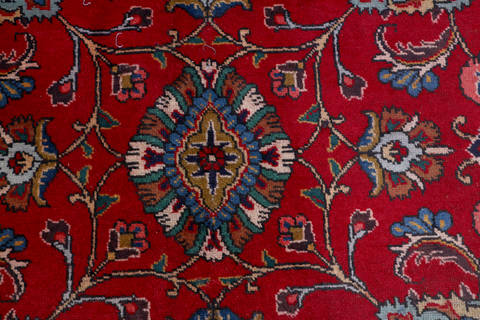 Tabriz Red Square Hand Knotted 100 X 100  Area Rug 99-111366 Image 6
