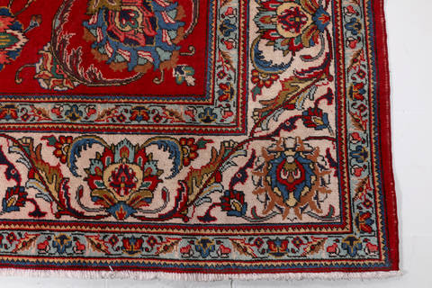 Tabriz Red Square Hand Knotted 100 X 100  Area Rug 99-111366 Image 7