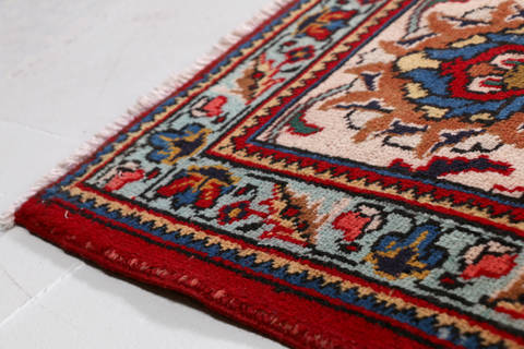 Tabriz Red Square Hand Knotted 100 X 100  Area Rug 99-111366 Image 9