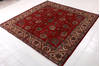 Tabriz Red Square Hand Knotted 100 X 100  Area Rug 99-111366 Thumb 1
