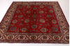 Tabriz Red Square Hand Knotted 100 X 100  Area Rug 99-111366 Thumb 2