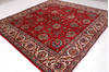 Tabriz Red Square Hand Knotted 100 X 100  Area Rug 99-111366 Thumb 3