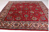 Tabriz Red Square Hand Knotted 100 X 100  Area Rug 99-111366 Thumb 4
