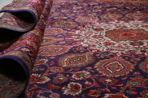 Tabriz Blue Hand Knotted 97 X 154  Area Rug 99-111372 Image 15