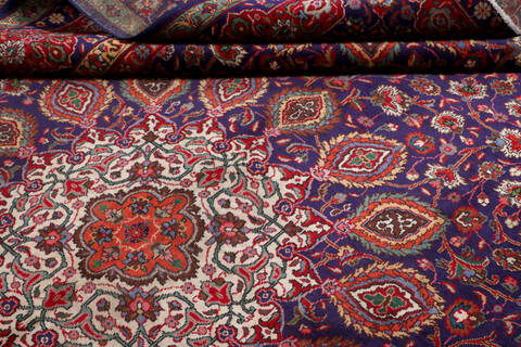 Tabriz Blue Hand Knotted 97 X 154  Area Rug 99-111372 Image 16
