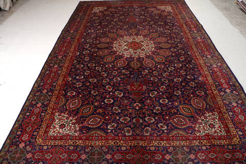Tabriz Blue Hand Knotted 97 X 154  Area Rug 99-111372 Image 1