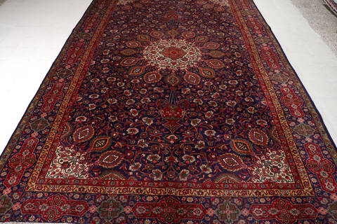 Tabriz Blue Hand Knotted 97 X 154  Area Rug 99-111372 Image 2