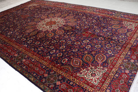 Tabriz Blue Hand Knotted 97 X 154  Area Rug 99-111372 Image 3