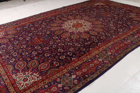 Tabriz Blue Hand Knotted 97 X 154  Area Rug 99-111372 Image 4