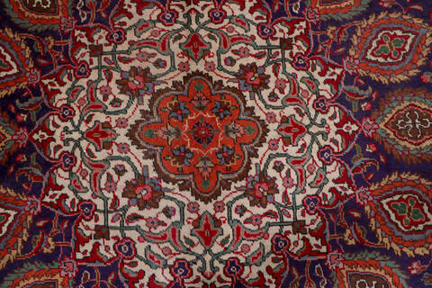 Tabriz Blue Hand Knotted 97 X 154  Area Rug 99-111372 Image 6