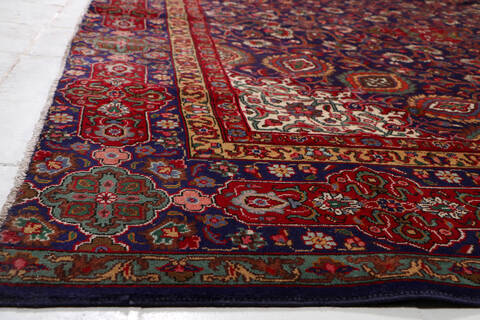 Tabriz Blue Hand Knotted 97 X 154  Area Rug 99-111372 Image 9
