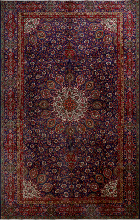 Tabriz Blue Hand Knotted 97 X 154  Area Rug 99-111372 Image 0