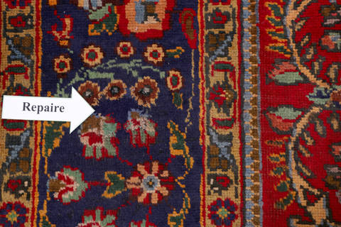 Tabriz Red Hand Knotted 85 X 112  Area Rug 99-111374 Image 11