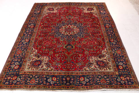 Tabriz Red Hand Knotted 85 X 112  Area Rug 99-111374 Image 2