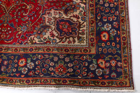 Tabriz Red Hand Knotted 85 X 112  Area Rug 99-111374 Image 3