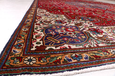 Tabriz Red Hand Knotted 77 X 1011  Area Rug 99-111375 Image 12