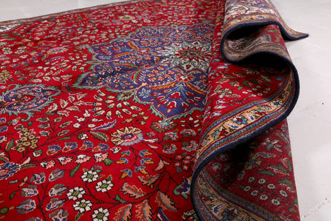 Tabriz Red Hand Knotted 77 X 1011  Area Rug 99-111375 Image 13