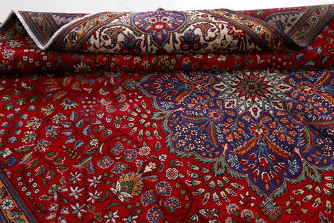 Tabriz Red Hand Knotted 77 X 1011  Area Rug 99-111375 Image 14